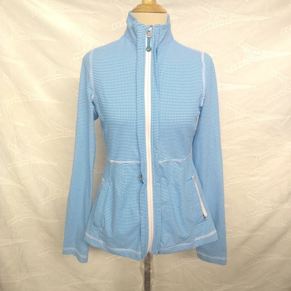 Lululemon Blue White Knit Jacket